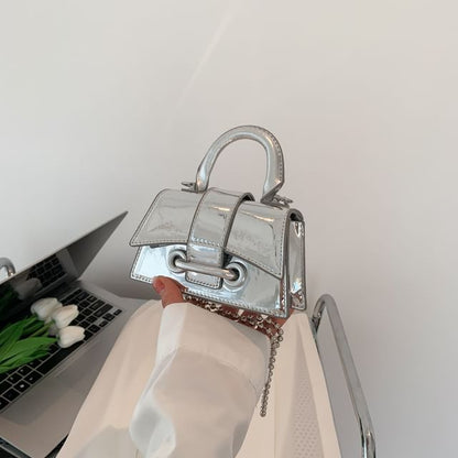 Crossbody Strap Flap Beaded Bag