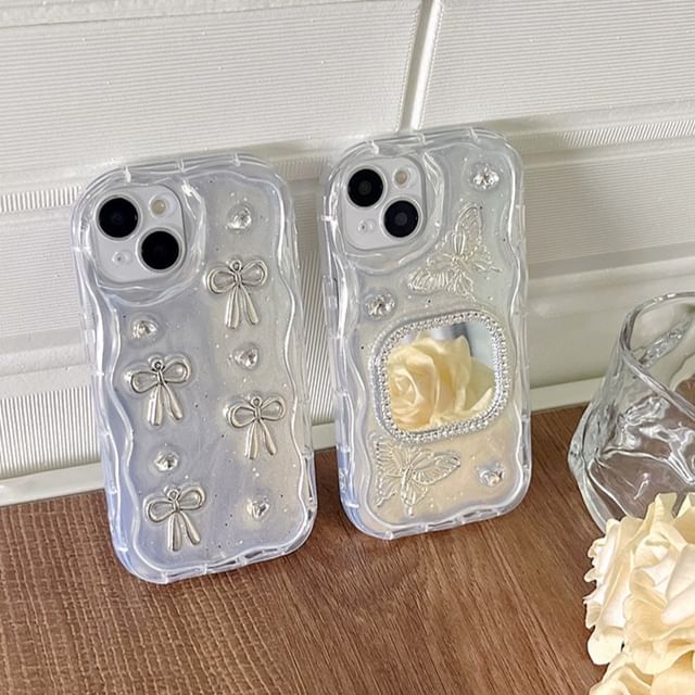 Phone Case / Floral Bow Mirrored