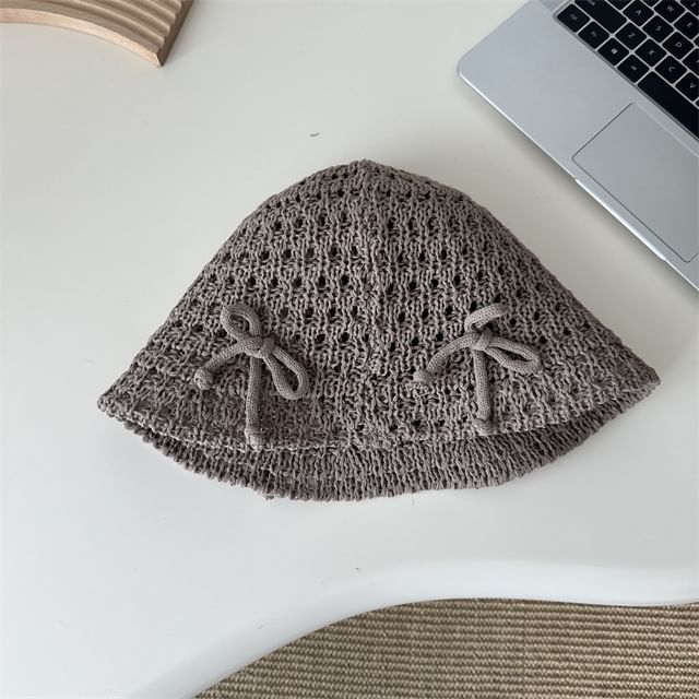 Bucket Knit Hat Bow