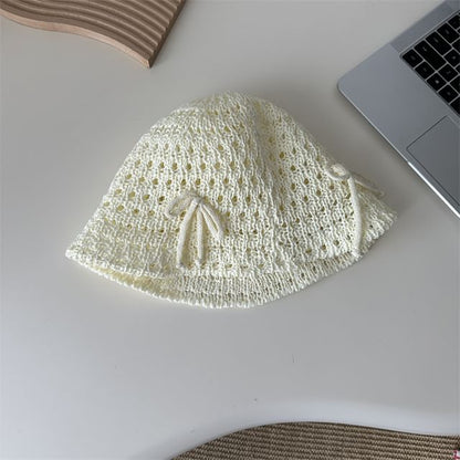 Bucket Knit Hat Bow