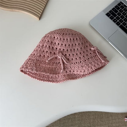 Bucket Knit Hat Bow