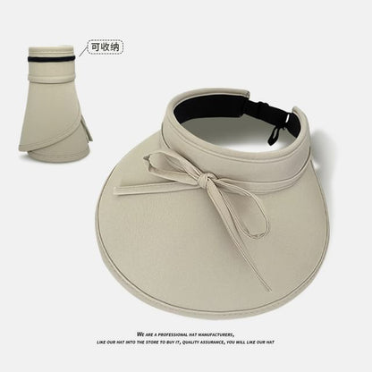 Sun Hat With Visor Decoration Bow