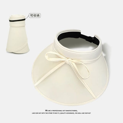 Sun Hat With Visor Decoration Bow