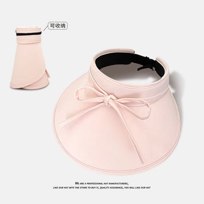 Sun Hat With Visor Decoration Bow
