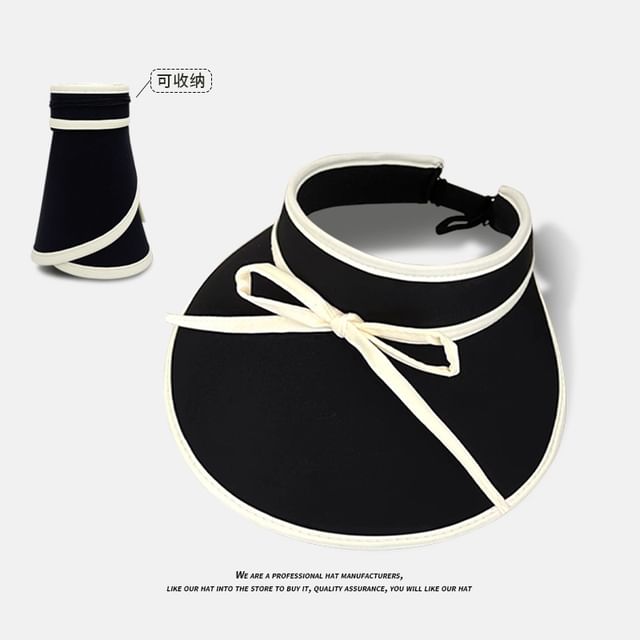 Sun Hat With Visor Decoration Bow