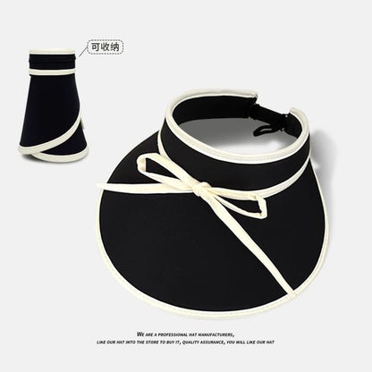 Sun Hat With Visor Decoration Bow