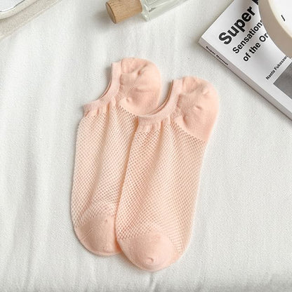 Chaussettes invisibles unies perforées