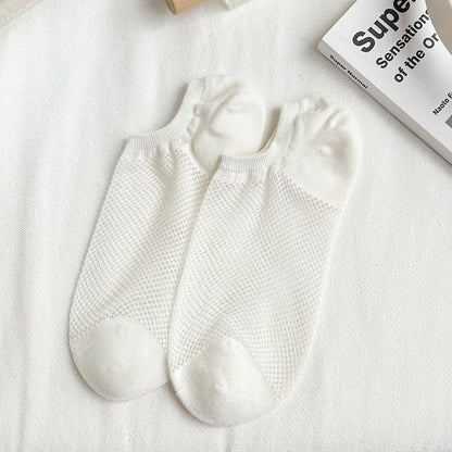Chaussettes invisibles unies perforées