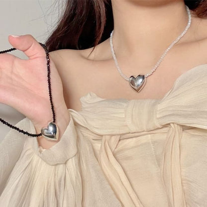 Beaded Necklace Heart