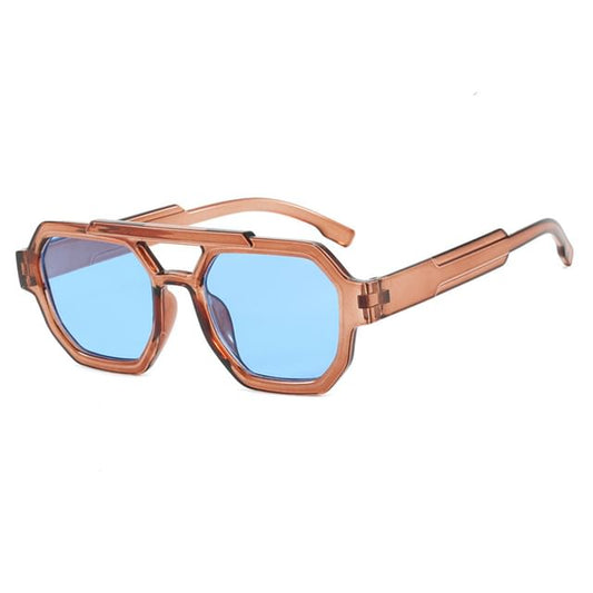Bridge Sunglasses Plastic Geometric Double