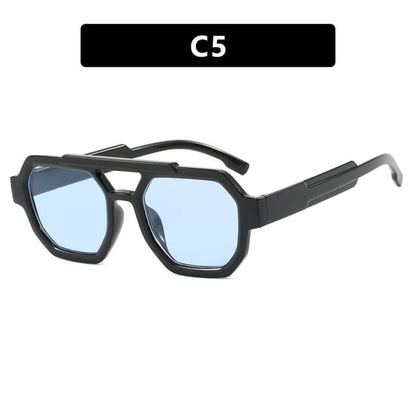 Bridge Sunglasses Plastic Geometric Double