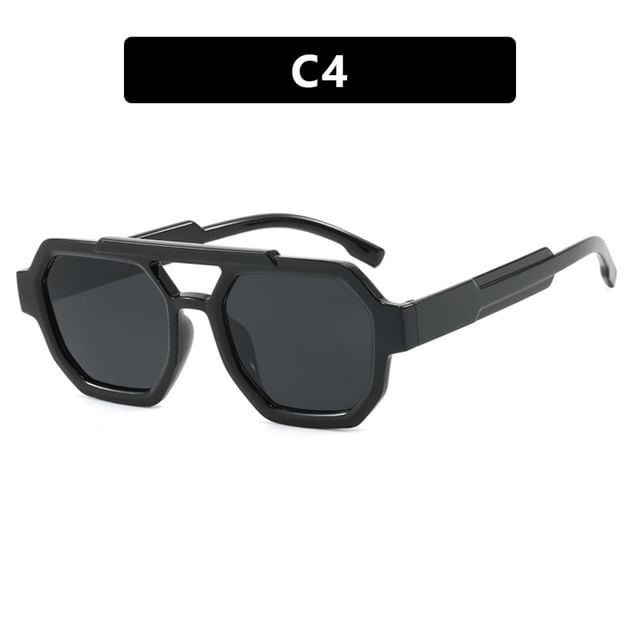 Bridge Sunglasses Plastic Geometric Double