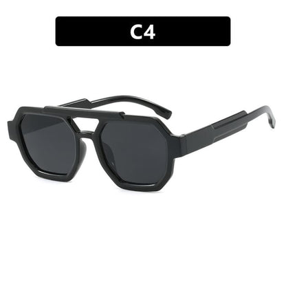 Bridge Sunglasses Plastic Geometric Double