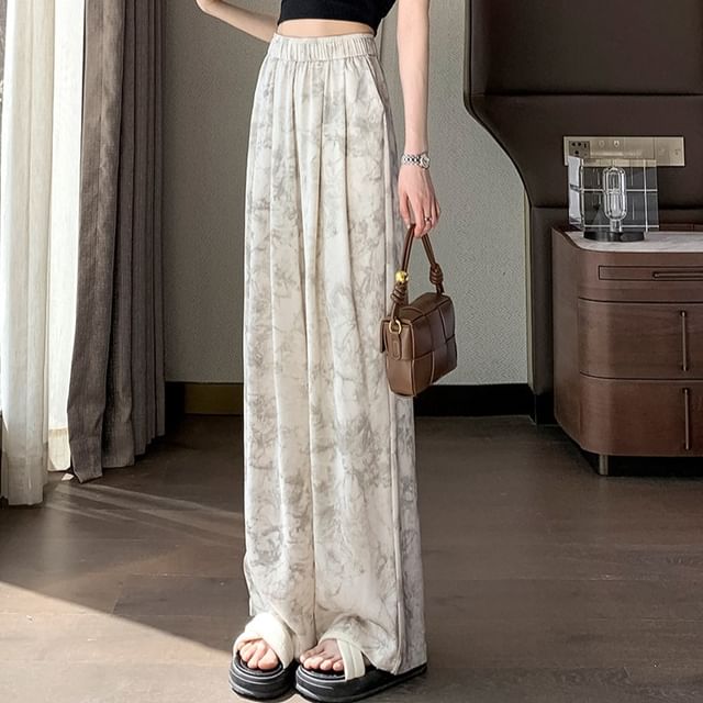 High Waist Print Wide Leg Pants (Various Designs)