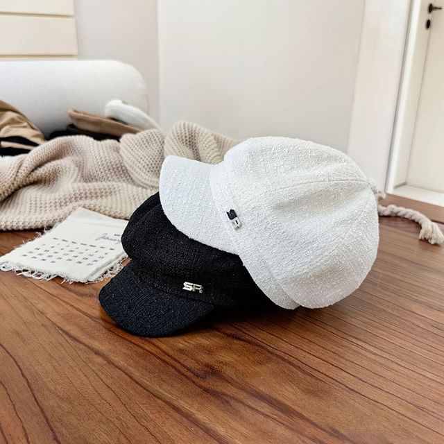 Metal Newsboy Lettering Cap