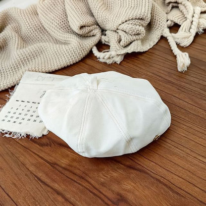 Lettering Beret Metal Hat