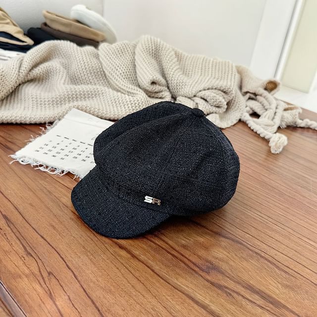 Metal Newsboy Lettering Cap