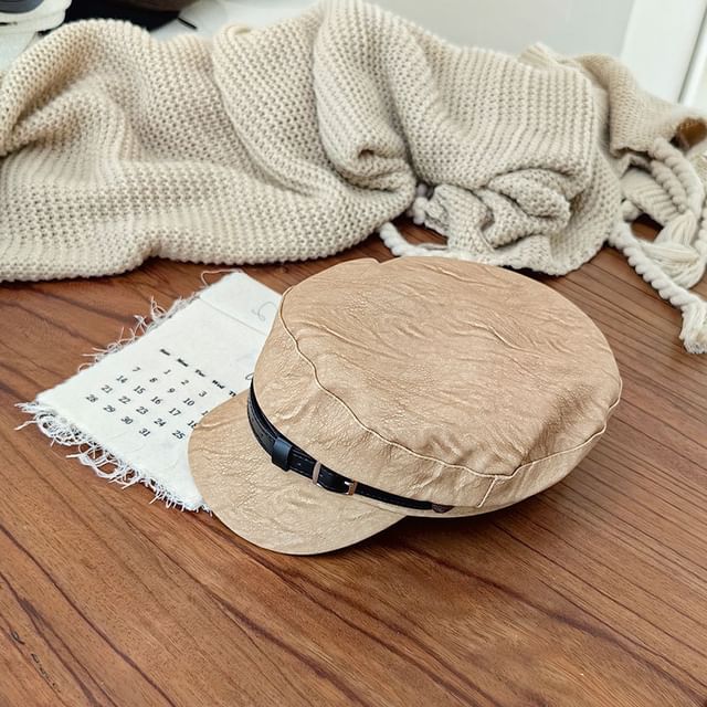 Belt Military Leather Cap Faux