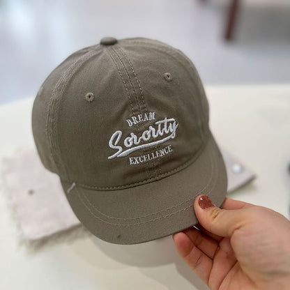 Cap Embroidered Short Brim Lettering