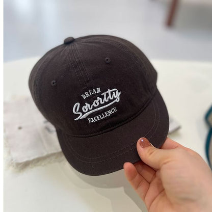 Cap Embroidered Short Brim Lettering