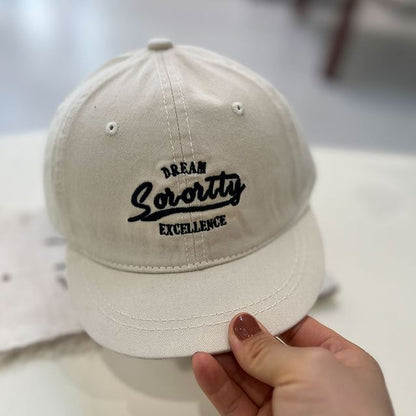 Cap Embroidered Short Brim Lettering