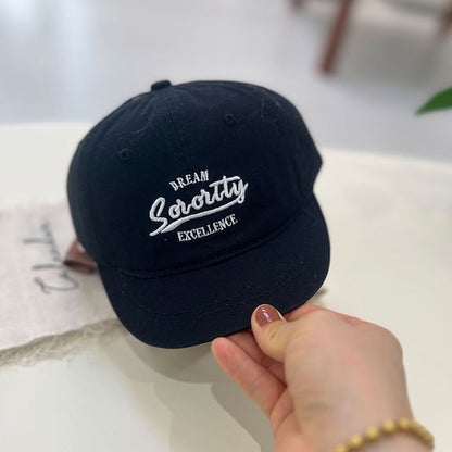 Cap Embroidered Short Brim Lettering