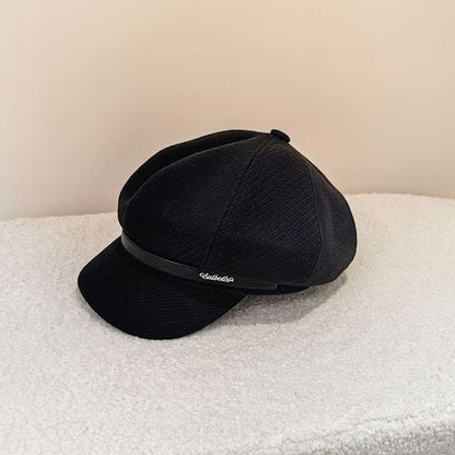 Lettering Cap Newsboy Belt