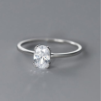 925 Sterling Silver Rhinestone Ring