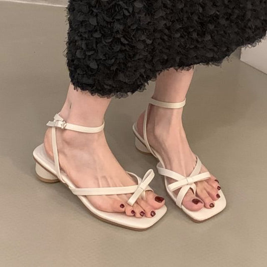 Square-Toe Round Heel Sandals