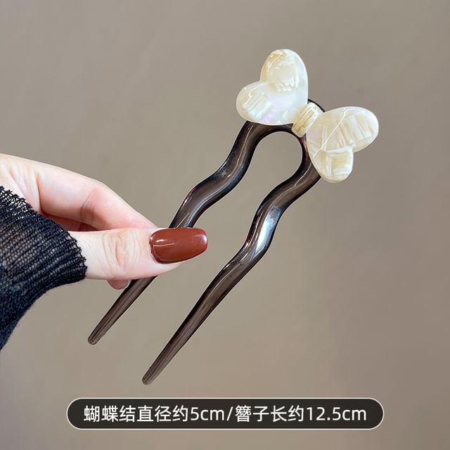 Bow Acetate Hair Stick