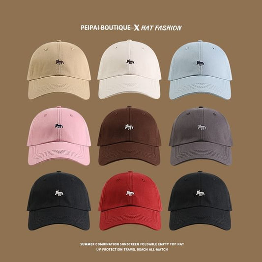 Embroidered Baseball Cap Fox