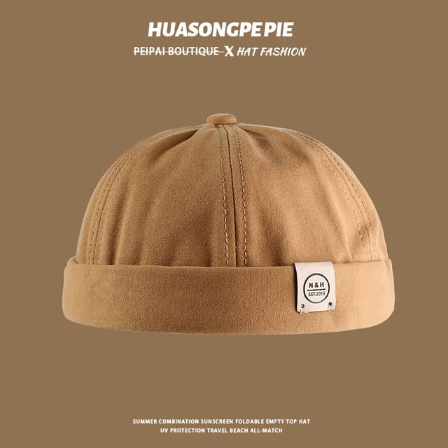 Cap Embroidered Letter Brimless