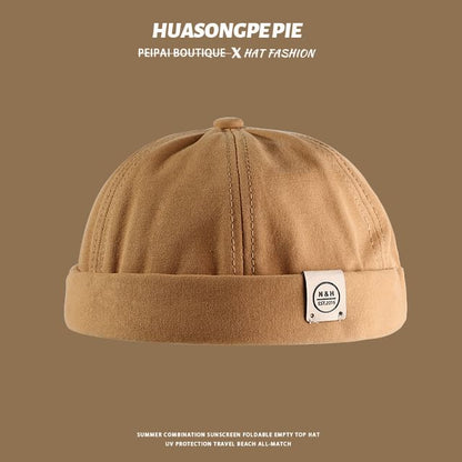 Cap Embroidered Letter Brimless