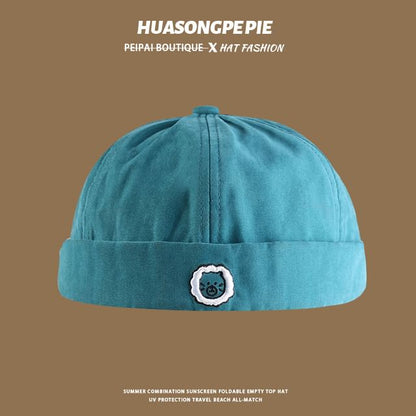 Cap Embroidered Letter Brimless