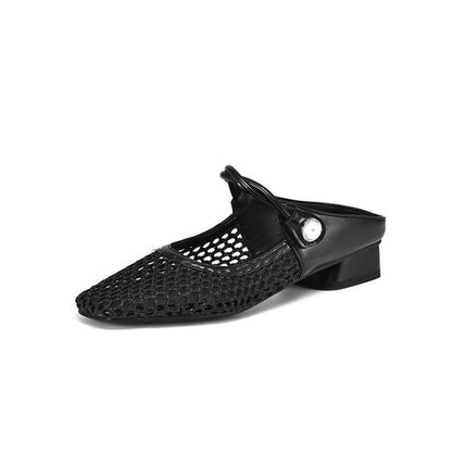 Heel Mules Mesh Low