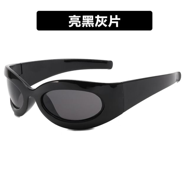 Thick Rimmed Oval Sunglasses