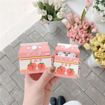 Peach Carton AirPods / Pro Earphone Case Skin