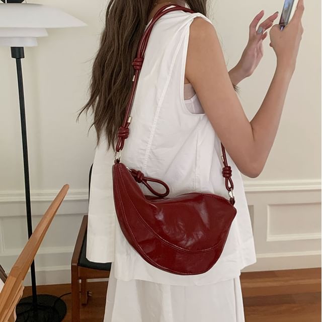 Faux Crossbody Leather Bag