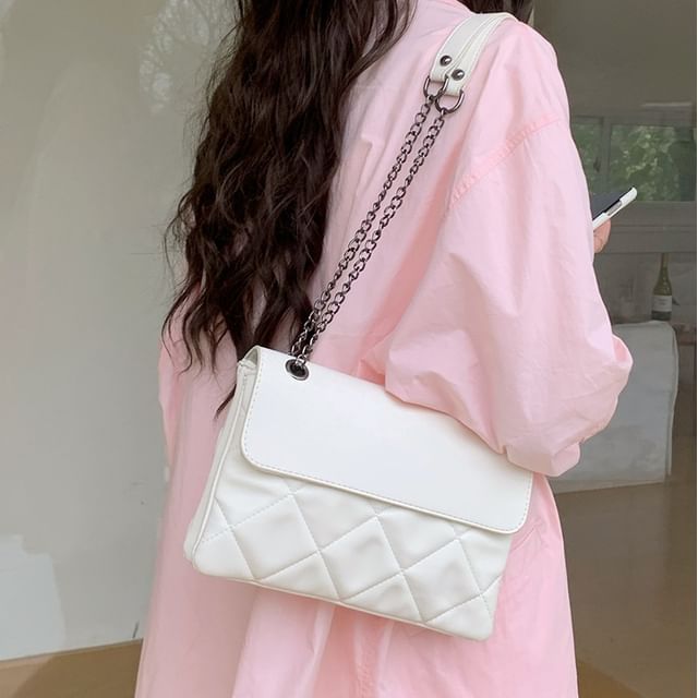 Flap Chain Quilted Shoulder Bag