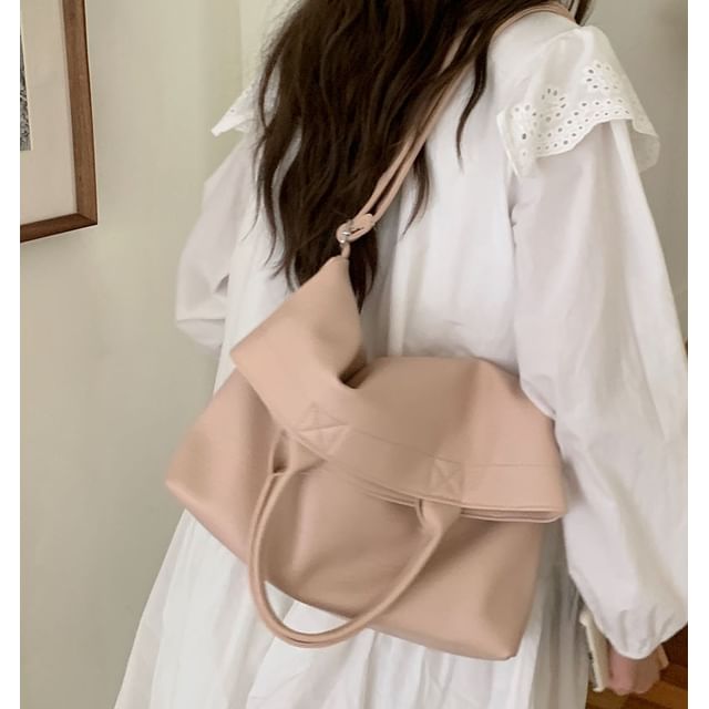 Faux Leather Bag Tote Crossbody