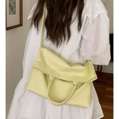 Faux Leather Bag Tote Crossbody