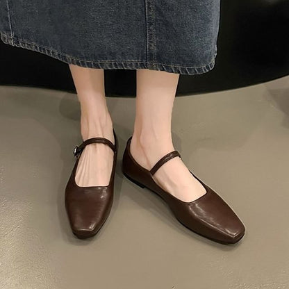 Jane Toe Flats Mary Square