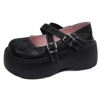 Jane Shoes Mary Strap Platform Cross