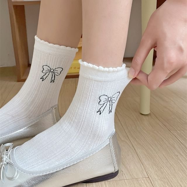 Bow Print Socks