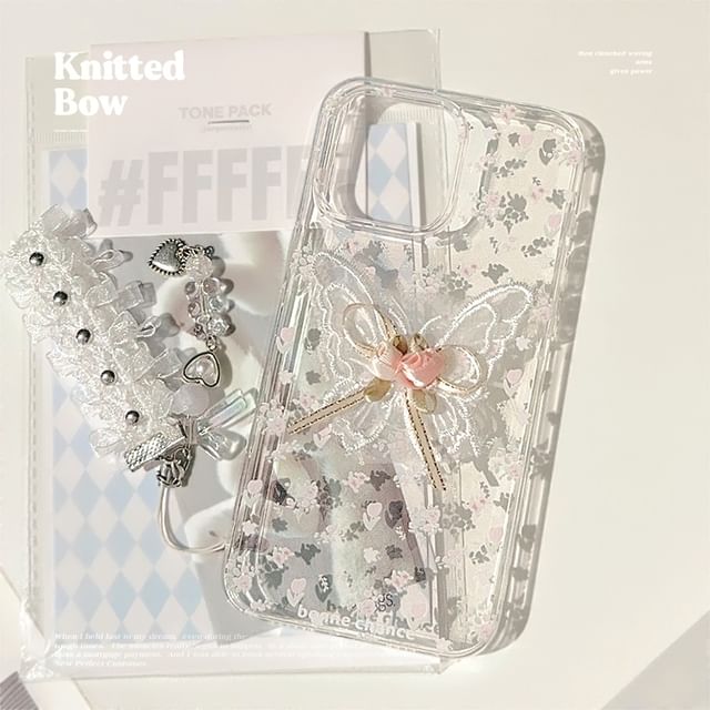 / Case Charm Set Butterfly Phone