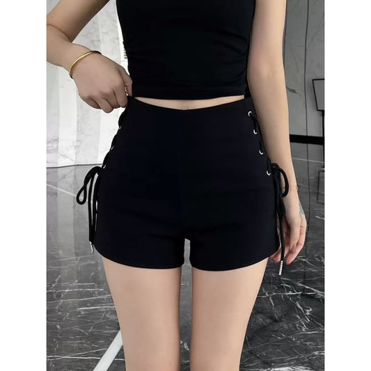 High Waist Plain Lace