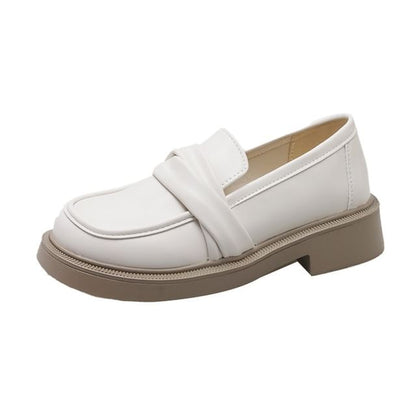 Faux Loafers Leather