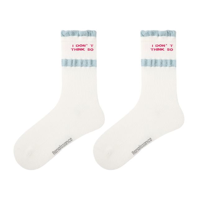 Lettering Crew Socks