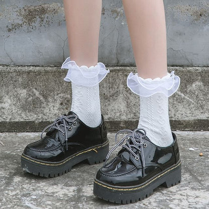 Plain Ruffled Socks