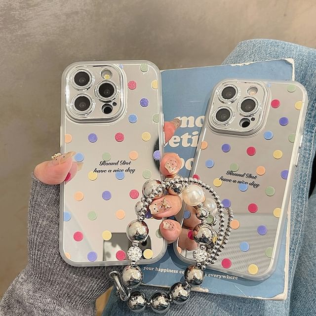 Polka / Set Case Mirrored Dot Strap Phone